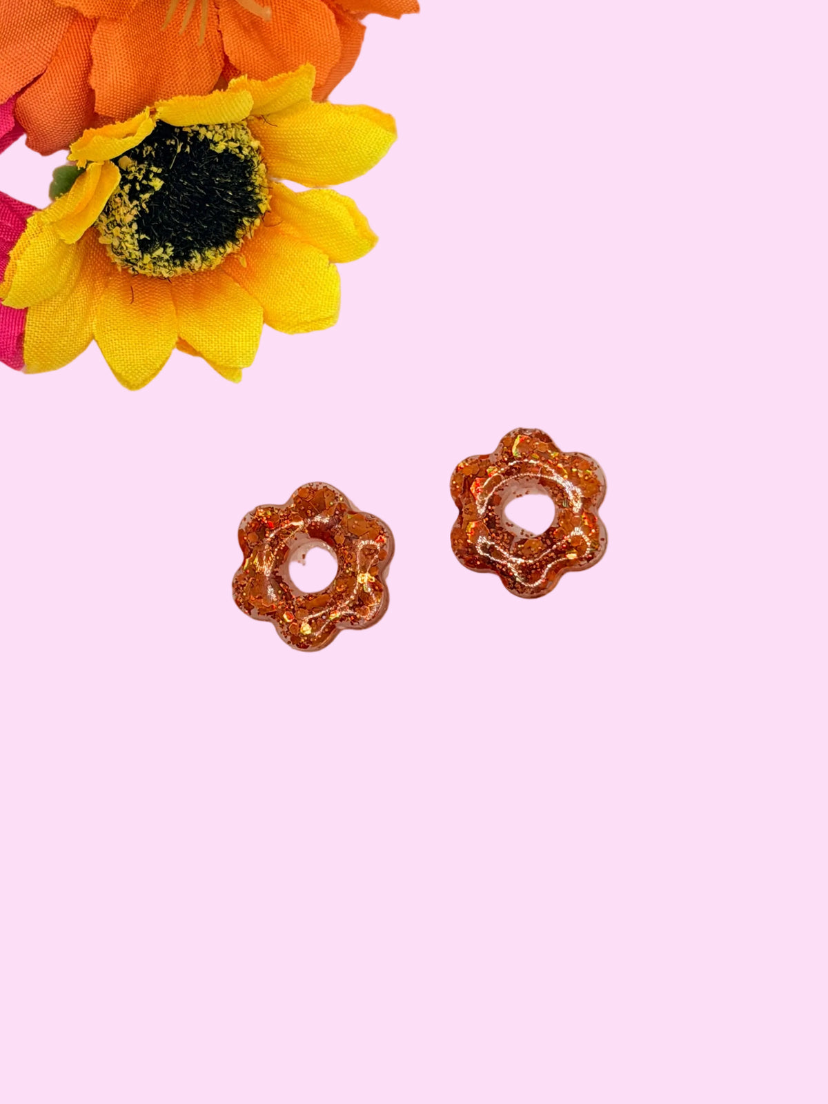 Les Bloom baby’s orange cuivre pailleté