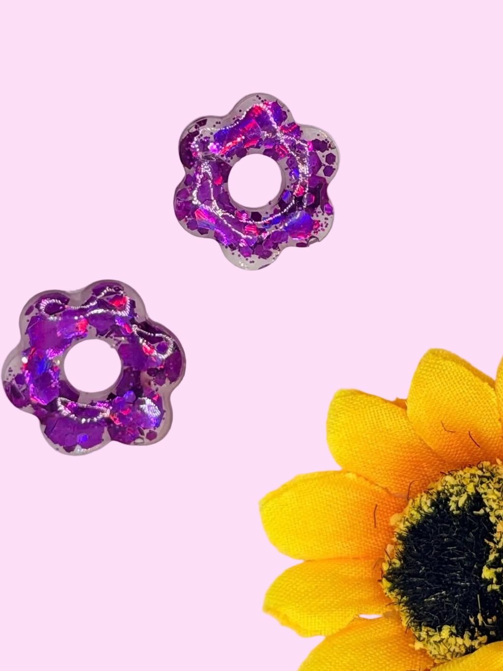 Les Bloom baby’s violet pailleté