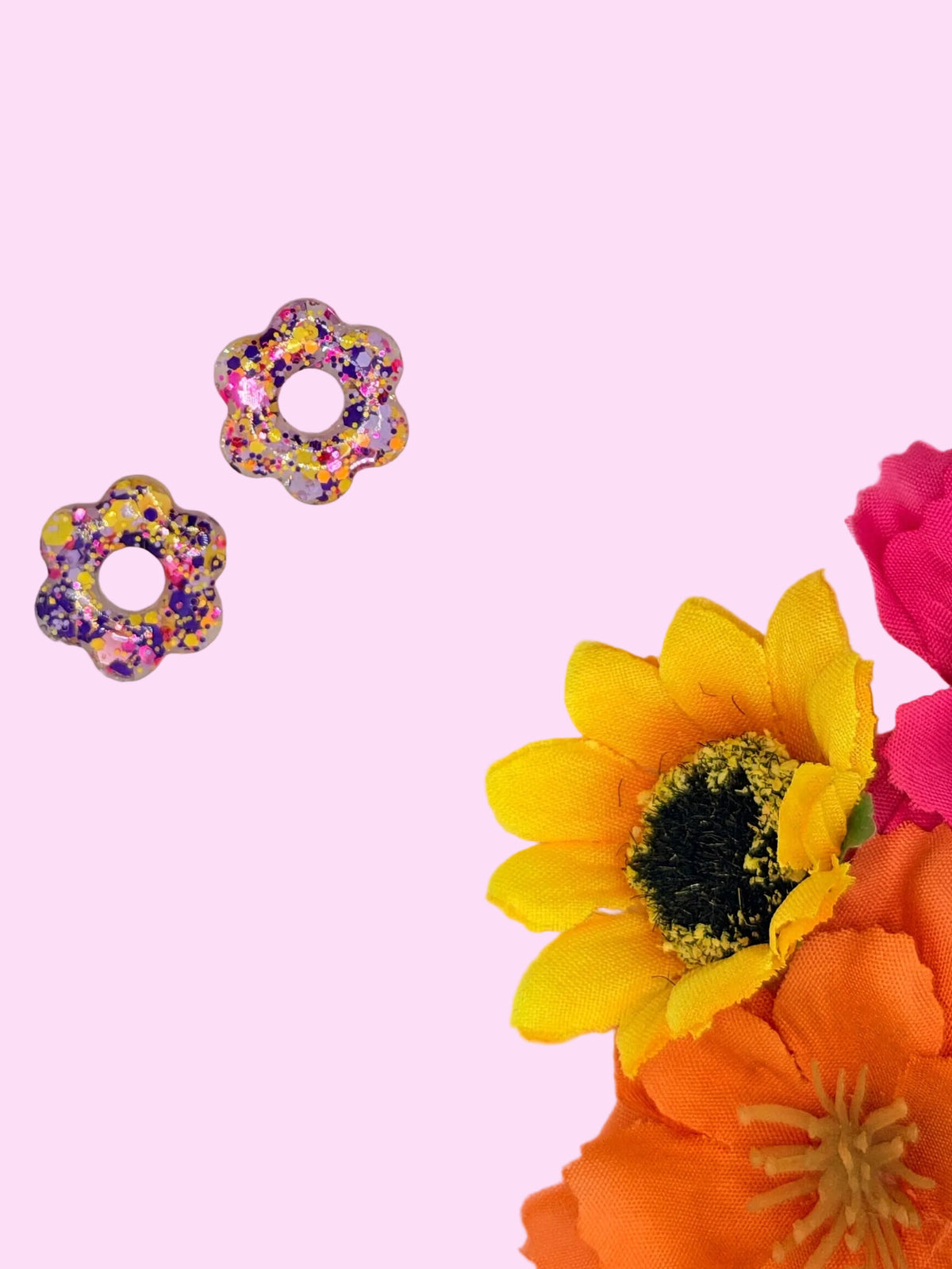 Les Bloom baby’s confetti jaune violet rose